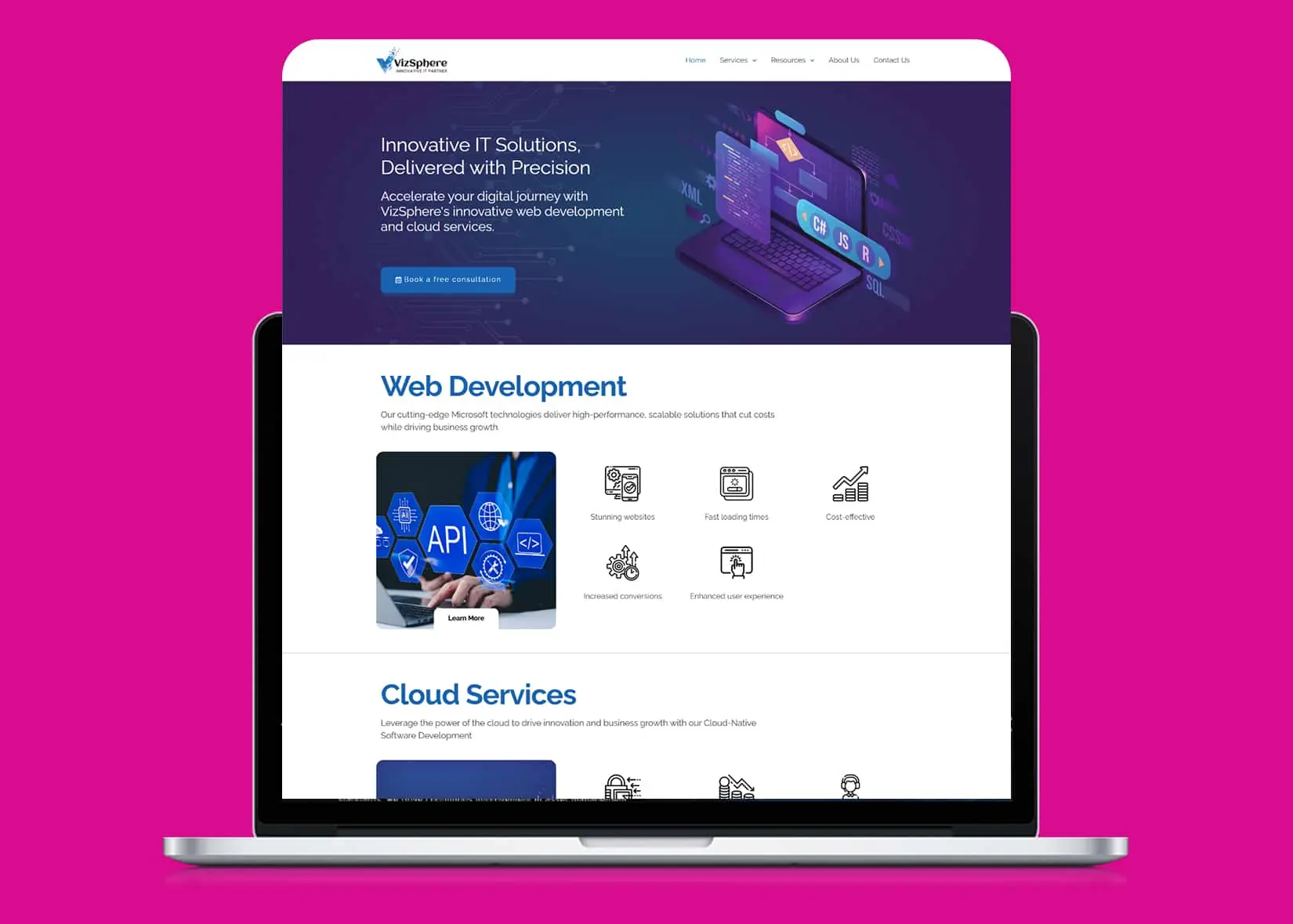 Vizsphere Corporate Website